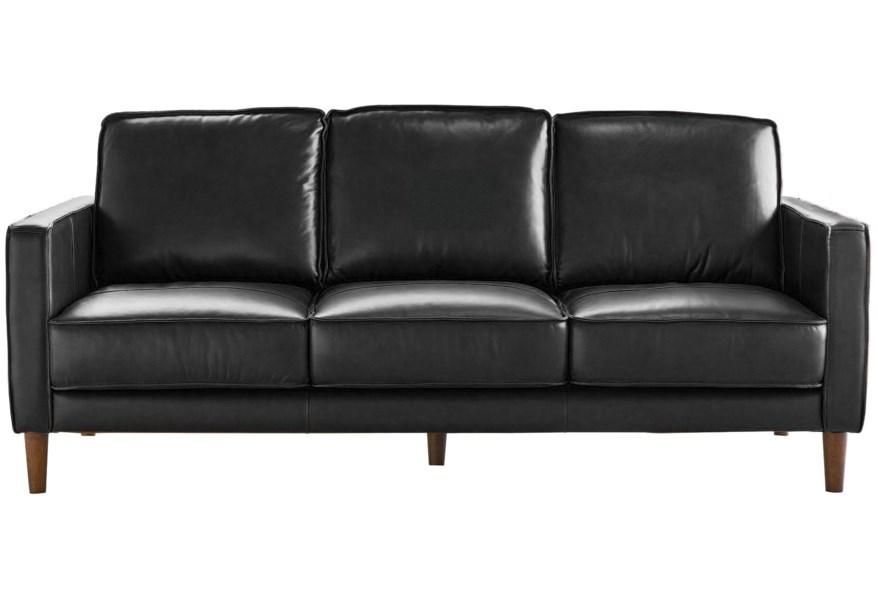 Leather Charcoal Sofa and Chair Set